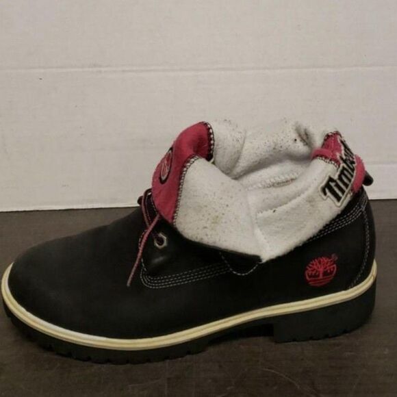 Timberland Black Leather Boots - Size 7.5 - Picture 7 of 8